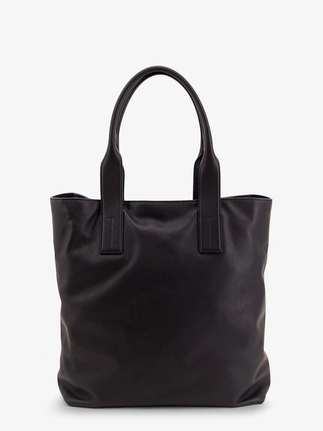 Tom Ford Leather shopping bag with logo lettering on the bottom - Black
