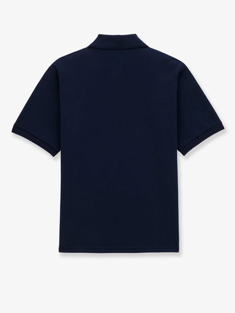 Saint Laurent Recycled material polo shirt with Cassandre embroidery - Marine