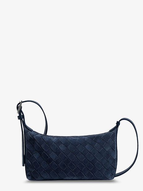 Bottega Veneta Traveler suede shoulder bag - Neptune-Silver