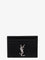 Saint Laurent Cassandre leather card holder - Nero