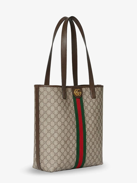 Gucci GG Monogram fabric Ophidia shopping bag - Beige Marrone