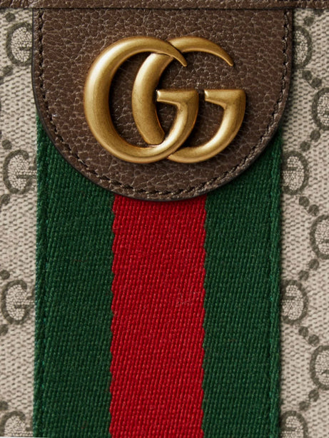 Gucci GG Monogram fabric Ophidia shopping bag - Beige Marrone