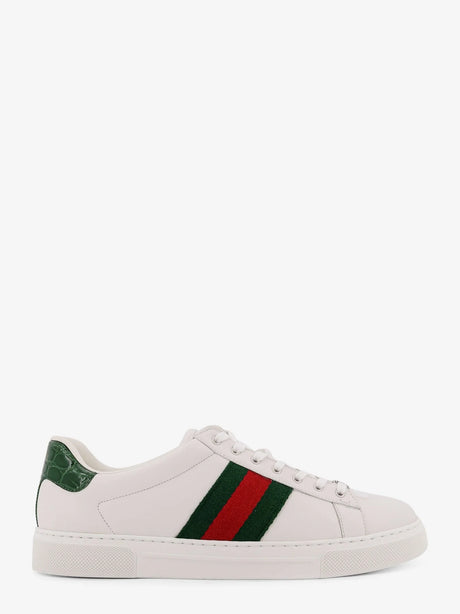 Gucci Ace low-top leather sneakers - Gr Whi  Green Ace