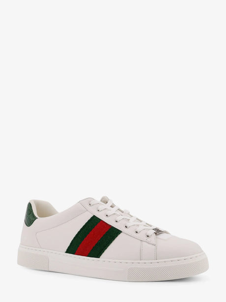 Gucci Ace low-top leather sneakers - Gr Whi  Green Ace