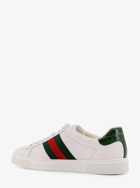 Gucci Ace low-top leather sneakers - Gr Whi  Green Ace