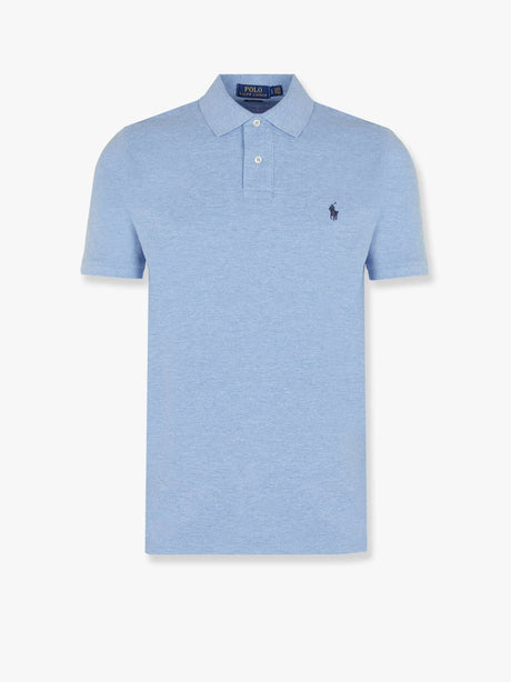 Polo Ralph Lauren Cotton polo shirt with embroidered logo on the front - Isle Heather