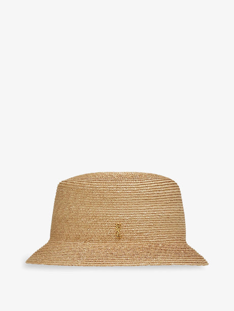 Saint Laurent Raffia Fedora Hat - Rope
