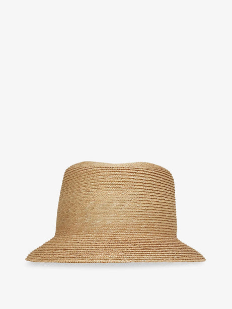 Saint Laurent Raffia Fedora Hat - Rope