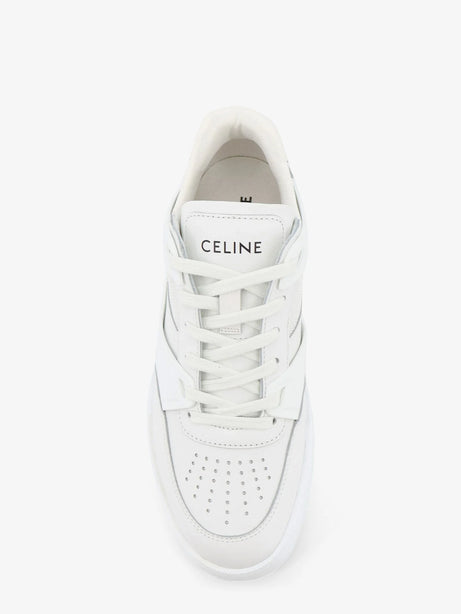 Celine CT-09 leather sneakers with mesh inserts - Opticwhite