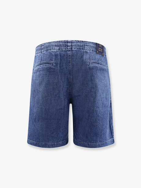 Polo Ralph Lauren Denim Bermuda shorts with embroidered logo on the front - Blane