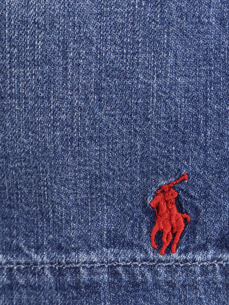 Polo Ralph Lauren Denim Bermuda shorts with embroidered logo on the front - Blane