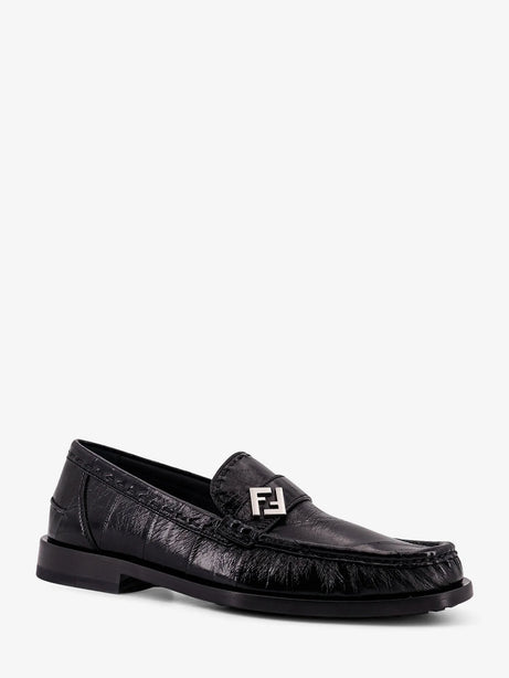 Fendi Missina leather loafers - Nero