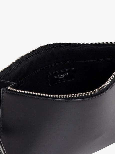 Saint Laurent Leather clutch with Monogram detail - Nero
