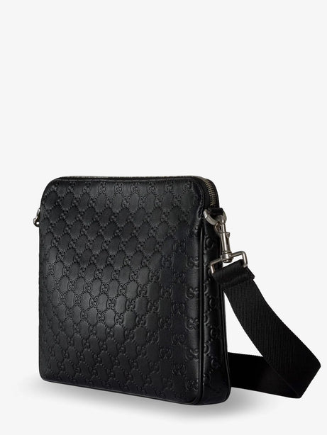 Gucci GG Emblem leather crossbody bag - Grey