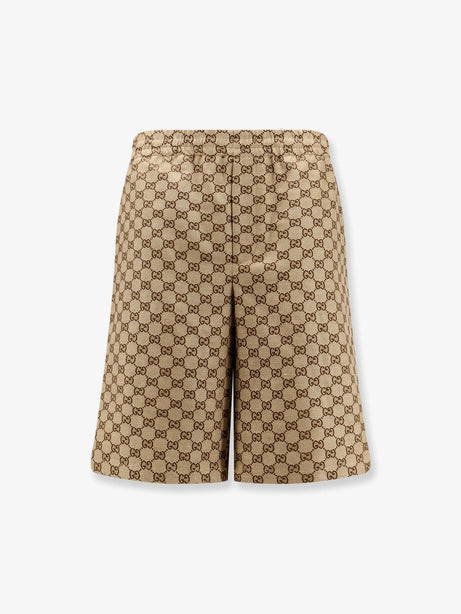 Gucci GG Supreme Fabric shorts - Camel Ebony