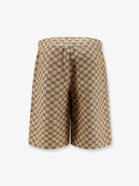 Gucci GG Supreme Fabric shorts - Camel Ebony