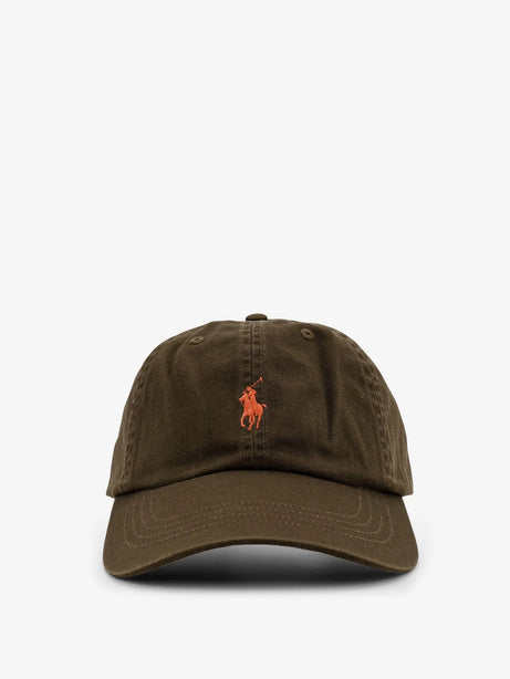 Polo Ralph Lauren Cotton hat with embroidered logo on the front - Canopy Olive