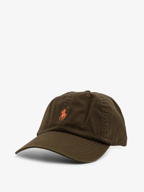 Polo Ralph Lauren Cotton hat with embroidered logo on the front - Canopy Olive