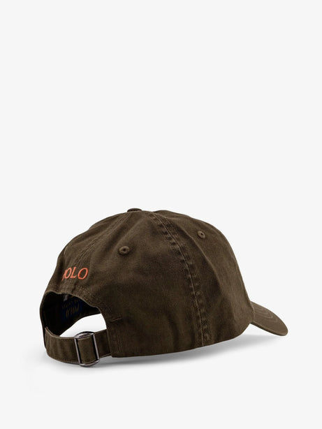 Polo Ralph Lauren Cotton hat with embroidered logo on the front - Canopy Olive