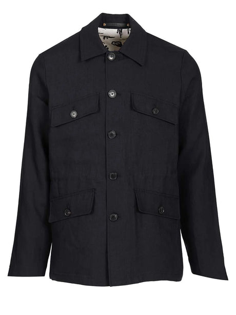 Paul Smith Linen Field Jacket - Blue