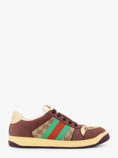Gucci GG fabric leather sneakers - Be/Bu/Ho/Ns-Nr-Ns/Mw