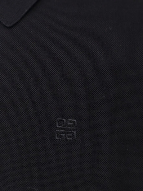 Givenchy Piqué cotton polo shirt with 4g embroidery - Nero