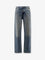 Boss Cotton jeans with back suede logo patch - Turquoise