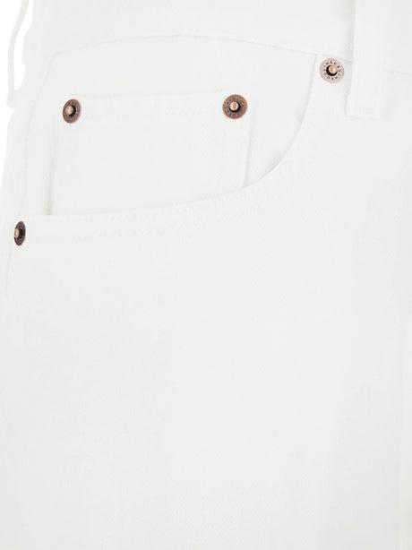 Celine Boyfriend cotton trousers - Whiteheavystonewash