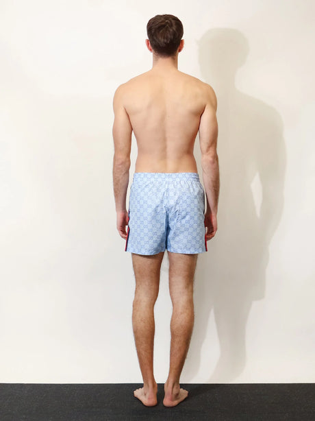 Gucci GG nylon swim trunks - Azure Mc