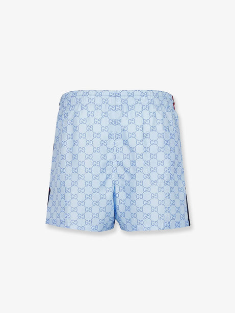 Gucci GG nylon swim trunks - Azure Mc