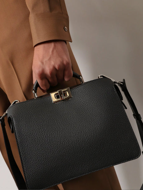 Fendi Peekaboo ISeeU Small leather crossbody bag - Asfsabbia