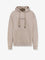 Off White Cotton sweatshirt with frontal logo print - Pumice Stone