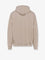 Off White Cotton sweatshirt with frontal logo print - Pumice Stone