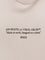 Off White Cotton sweatshirt with frontal logo print - Pumice Stone
