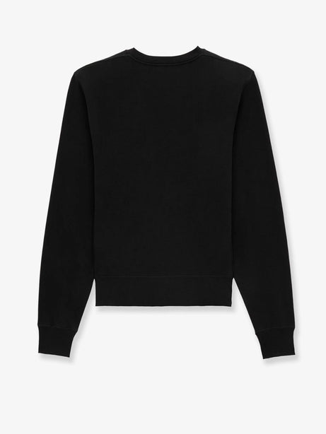 Saint Laurent Certified cotton sweatshirt with Cassandre embroidery - Noir