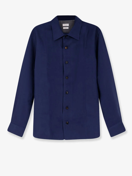 Brunello Cucinelli Easy fit linen shirt - Navy