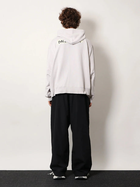Balenciaga Over Zip-Up Hoodie cotton sweatshirt - Dirty White