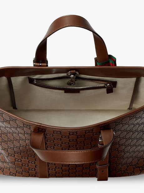 Gucci GG Emblem leather shopping bag - Sund Black