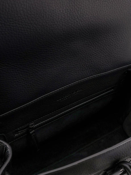 Bottega Veneta Andiamo leather shoulder bag with Intrecciato pattern - Black-Nero Opaco