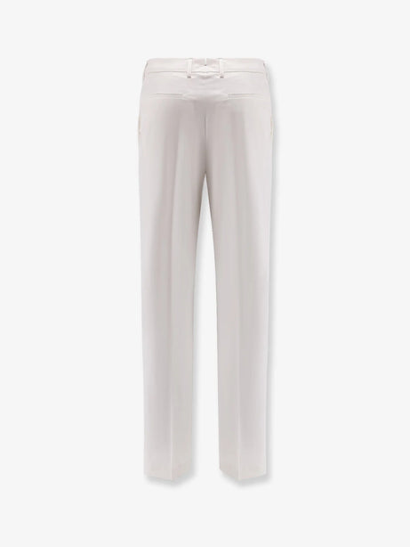 Boss Cotton and silk trousers - Open White
