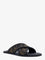 Fendi FF jacquard fabric sandals with embroidered logo - Tabacco Nero+Nero