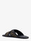 Fendi FF jacquard fabric sandals with embroidered logo - Tabacco Nero+Nero