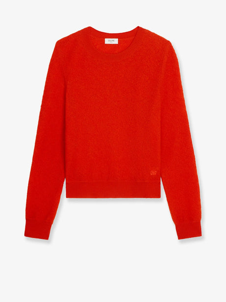 Celine Wool sweater with Triomphe detail - Bright Red