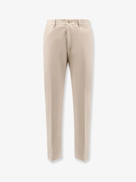 Boss Cotton and silk trousers - Dark Beige