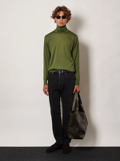 Saint Laurent Long Mick black denim trousers - Westwood Black