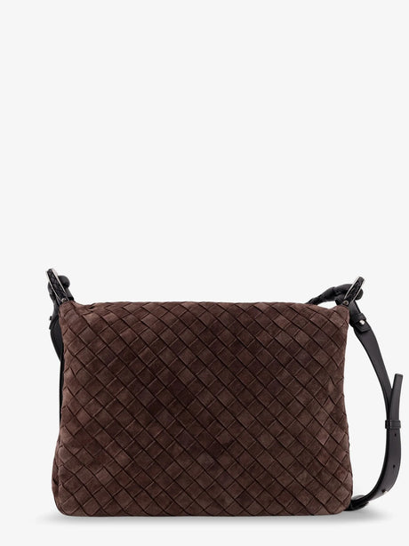 Bottega Veneta Intrecciato suede shoulder bag - Fondant/Bl-Vinta.S