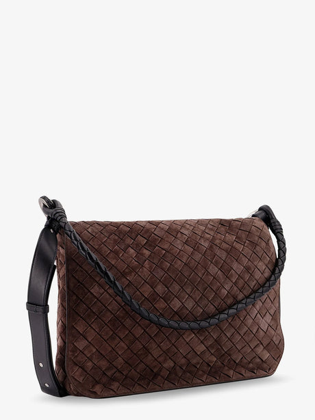 Bottega Veneta Intrecciato suede shoulder bag - Fondant/Bl-Vinta.S