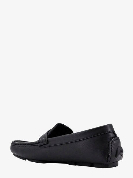 Fendi Leather and canvas loafers - Tabacconero