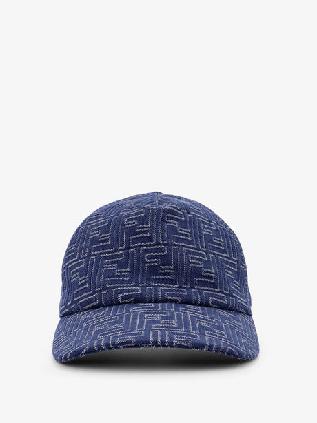 Fendi FF Jacquard denim baseball hat - Blu Denim
