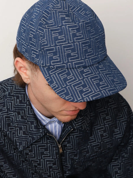 Fendi FF Jacquard denim baseball hat - Blu Denim
